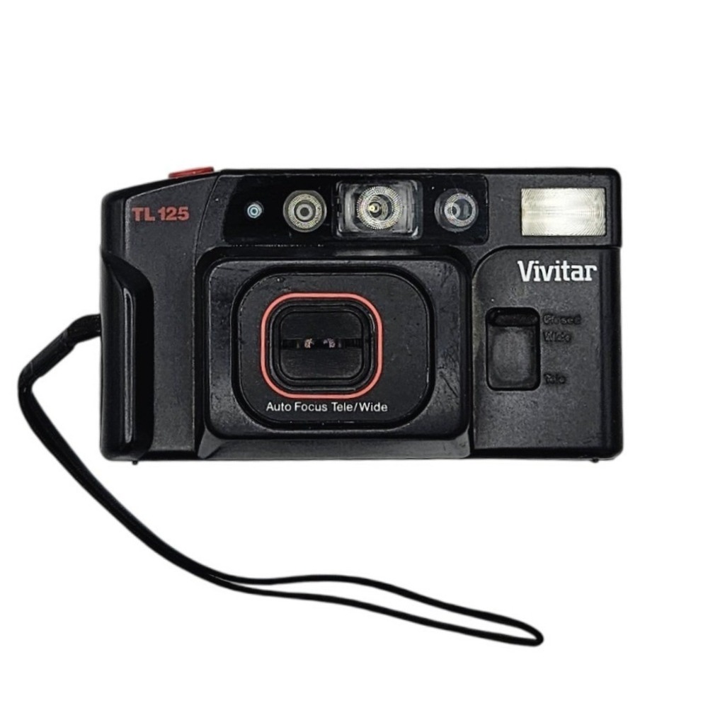 Vivitar TL 125 Auto Focus Tele/Wide 35mm Point and Shoot Film Camera Black